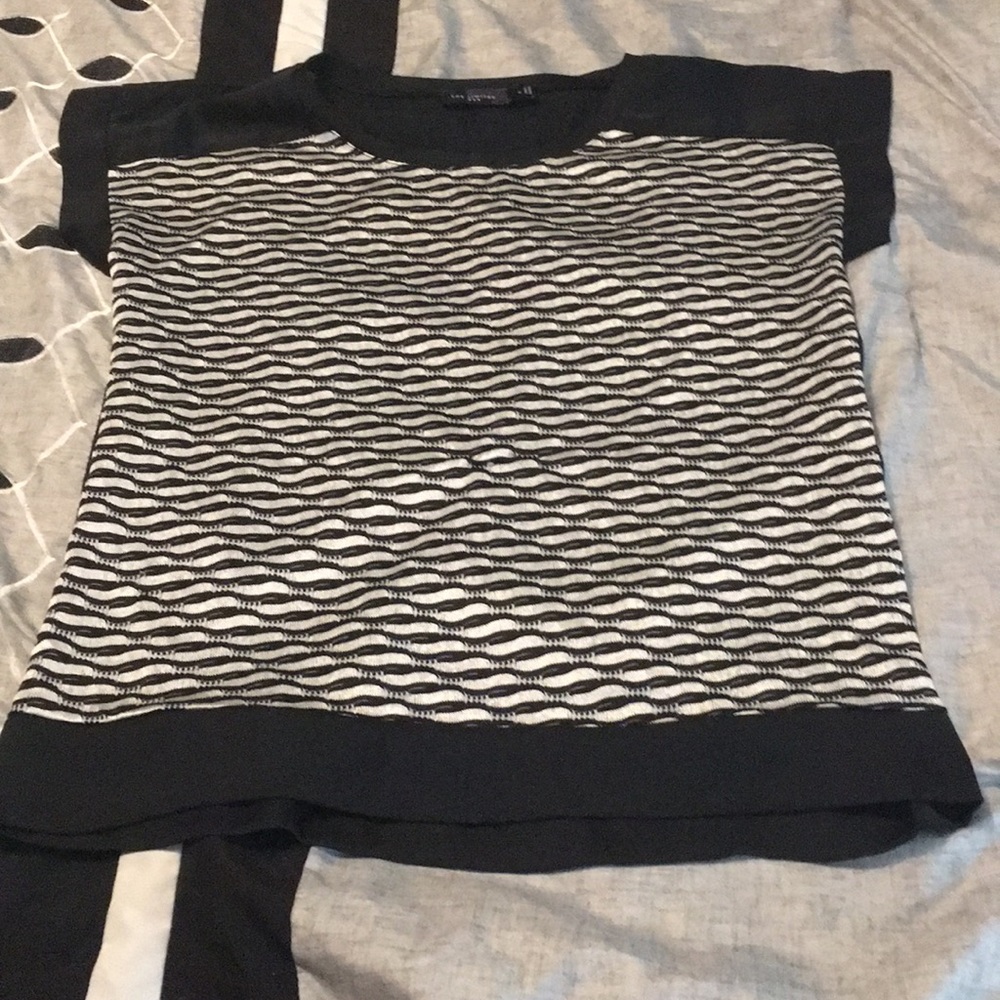 Black and white dress shirt